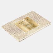 夢のような輝く白いグラムスパークル結婚ズ ゲストブック (コーナー)