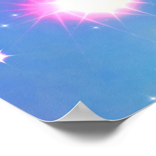 夢のような輝く虹の一角天 ポスター (角)