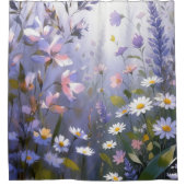 夢のような野の花の草原 シャワーカーテン (正面)