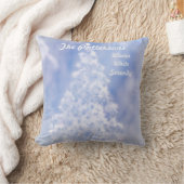 夢のような雪の白いクリスマスの松の木の谷 クッション (ブランケット)