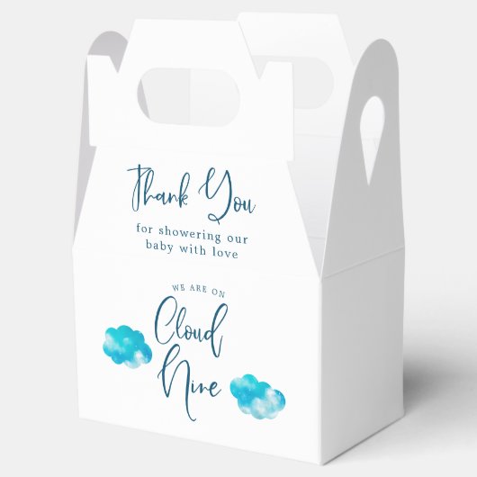 夢のような雲の男の子の赤ちゃんシャワー フェイバーボックス (オープン)