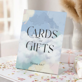 夢のような雲9枚の「カードとギフト」ペデスタルサイン 台座サイン