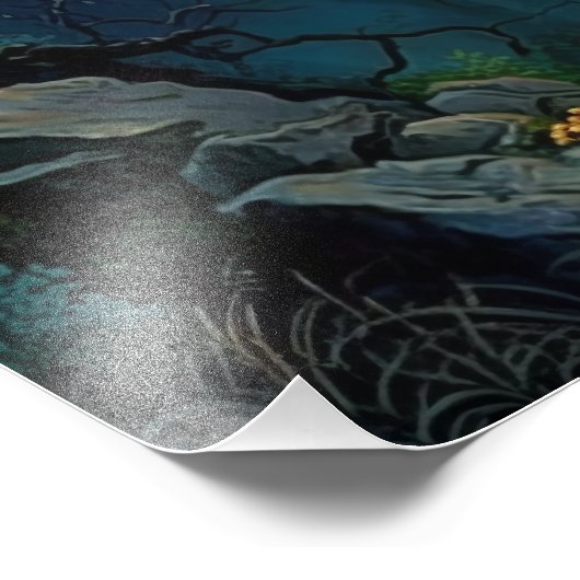 夢のような霧の山の風景の写真の拡大 フォトプリント            (角)