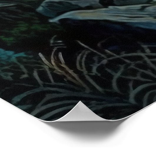 夢のような霧の山の風景ポスター ポスター (角)