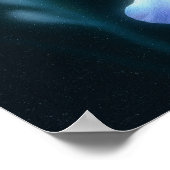 夢のような青いアイリスフラワーの壁アートポスター ポスター (角)