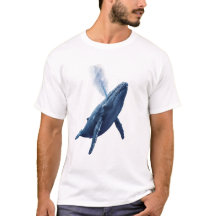 夢のような青いクジラTシャツ