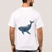 夢のような青いクジラTシャツ Tシャツ (裏面)