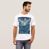 夢のような青いクジラTシャツ Tシャツ (正面フル)