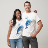 夢のような青いクジラTシャツ Tシャツ (ユニセックス)