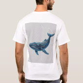 夢のような青いクジラTシャツ Tシャツ (裏面)