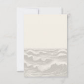 夢のような青いヤシの木の食品の選択 出欠カード (裏面)