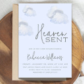 夢のような青い天国が空をテーマにした少年の赤ちゃんシャワーを送信 招待状