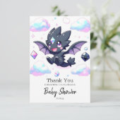 夢のような魅惑のドラゴンベビーシャワー サンキューカード (スタンド正面)