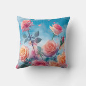 夢のような鮮やかバラ クッション (裏面)