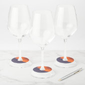 夢のような、夢のような幻想的な雲、魔法のような色 ワイングラスタグ (セット)