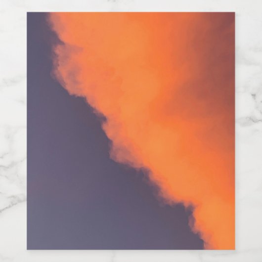 夢のような、夢のような幻想的な雲、魔法のような色 ワインラベル (シングルラベル)