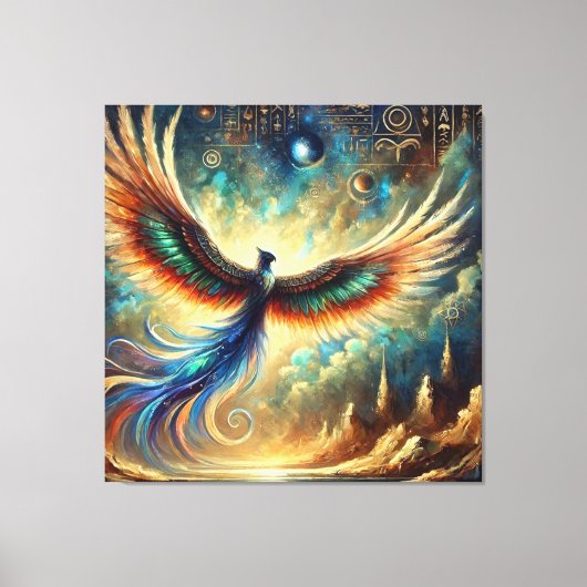 夢のインスパイア風景のエジプト神話の生き物 キャンバスプリント (正面)