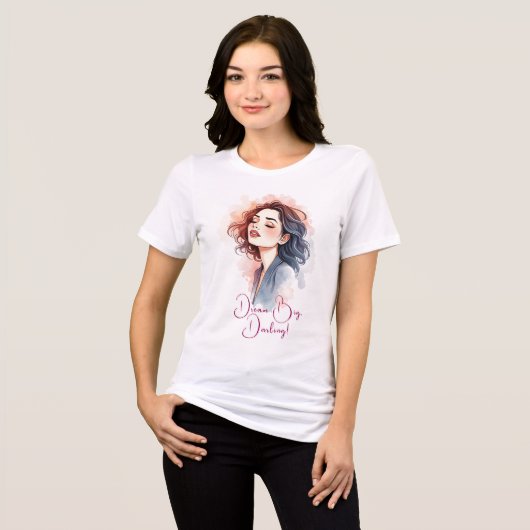 夢のエレガント女性アート トライブレンドTシャツ (正面全面)