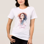 夢のエレガント女性アート トライブレンドTシャツ (正面)