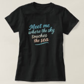 夢のオーシャンサンセット; 空と海が触れる Tシャツ (デザイン正面)