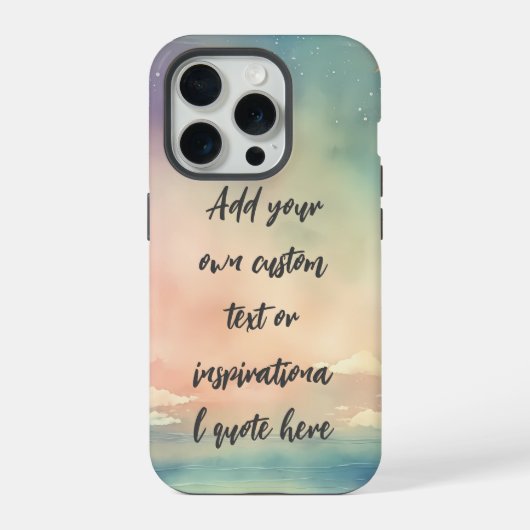 夢のオーシャン・モチベーション・クォートを自分で作ろう iPhoneケース (裏面)