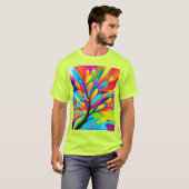 夢のカラフルな木 Tシャツ (正面フル)