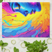 夢のカラフル抽象芸術 キッチンタオル (折り畳み)