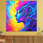 夢のカラフル抽象芸術 キャンバスプリント (インサイチュ (リビング))