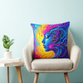夢のカラフル抽象芸術 クッション (椅子)