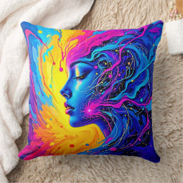 夢のカラフル抽象芸術 クッション