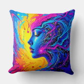 夢のカラフル抽象芸術 クッション (正面)