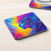 夢のカラフル抽象芸術 コースター (左側)