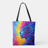 夢のカラフル抽象芸術 トートバッグ (裏面)