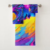 夢のカラフル抽象芸術 バスタオルセット (インサイチュ)