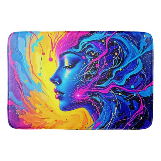 夢のカラフル抽象芸術 バスマット (正面)