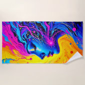 夢のカラフル抽象芸術 ビーチタオル (正面)