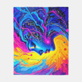 夢のカラフル抽象芸術 フリースブランケット (正面)