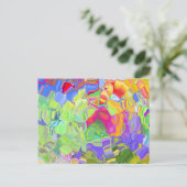 夢のカラフル抽象芸術 ポストカード (スタンド正面)