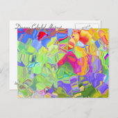 夢のカラフル抽象芸術 ポストカード (正面/裏面)