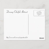 夢のカラフル抽象芸術 ポストカード (裏面)