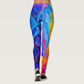 夢のカラフル抽象芸術 レギンス (裏面)