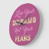 夢のカラーウカスタムォール時計を生きる ラージ壁時計 (傾斜)