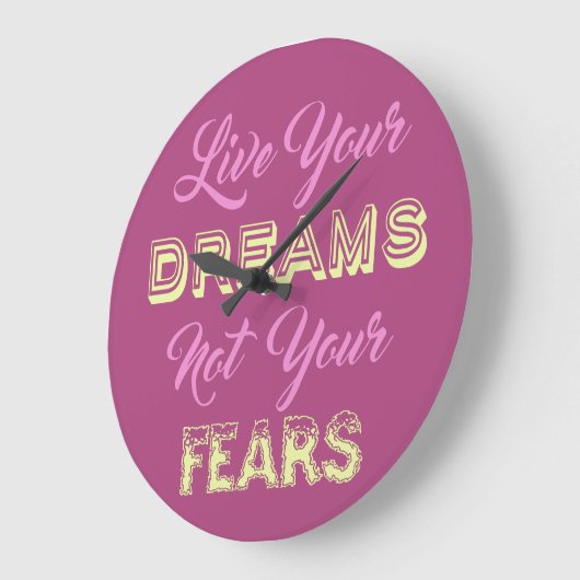 夢のカラーウカスタムォール時計を生きる ラージ壁時計 (傾斜)