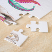 夢のキャッチャーが付いている牛スカル ジグソーパズル (側面)