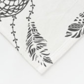 夢のキャッチャーのデザイン フリースブランケット (角)