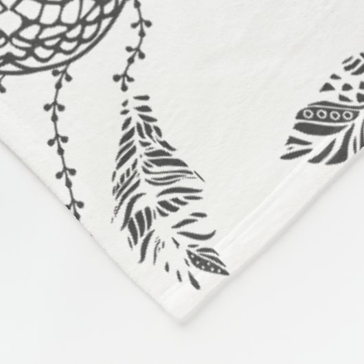 夢のキャッチャーのデザイン フリースブランケット (角)