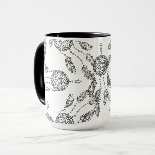 夢のキャッチャーのデザイン マグカップ (正面左)