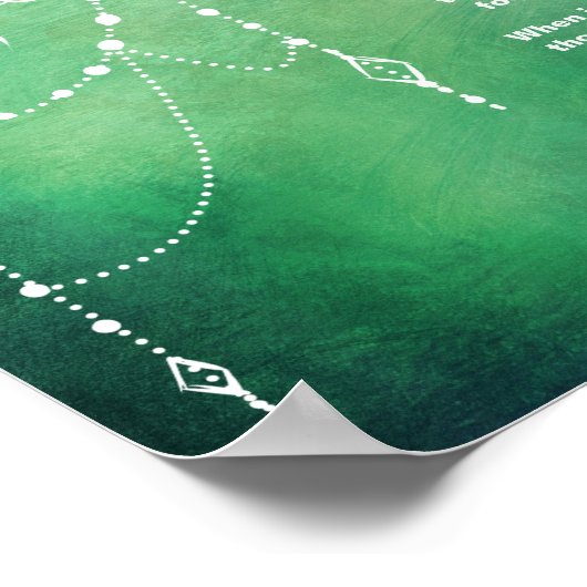 夢のキャッチャー、ライブあなたの人生先住民アメリカの詩 ポスター (角)