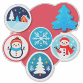 夢のクリスマス+冬の休日セット シール (正面)