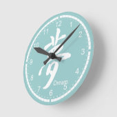 夢のシンボル ラウンド壁時計 (傾斜)